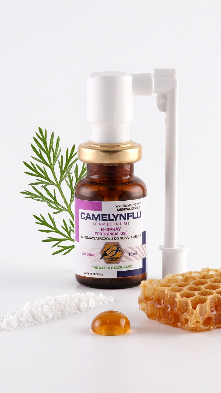 Camelyn Shield Spray with honeycomb — daily throat protection